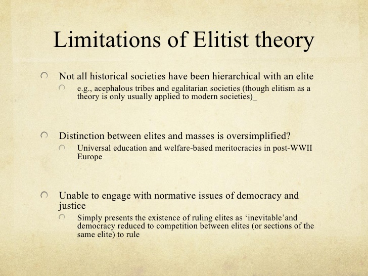 elite and class theory definition