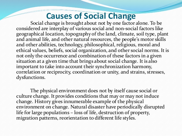 factors leading to social change