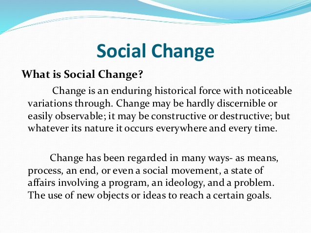 define social change and its factors