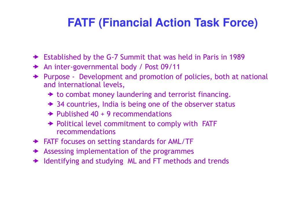 financial action task force list