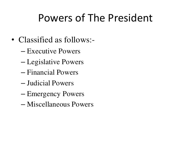 indian president powers and functions
