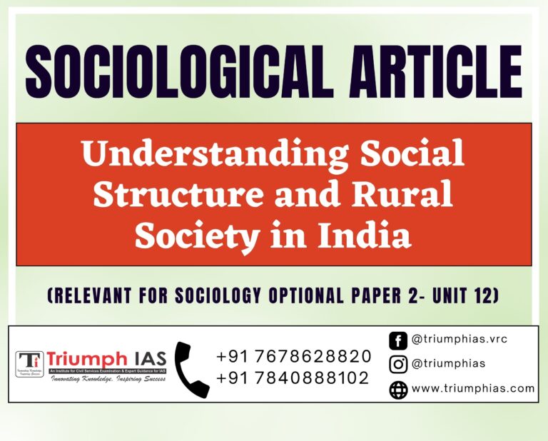 Sociology: Paper II: THE CASTE SYSTEM - TriumphIAS