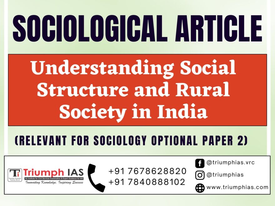 Understanding Social Structure and Rural Society in India