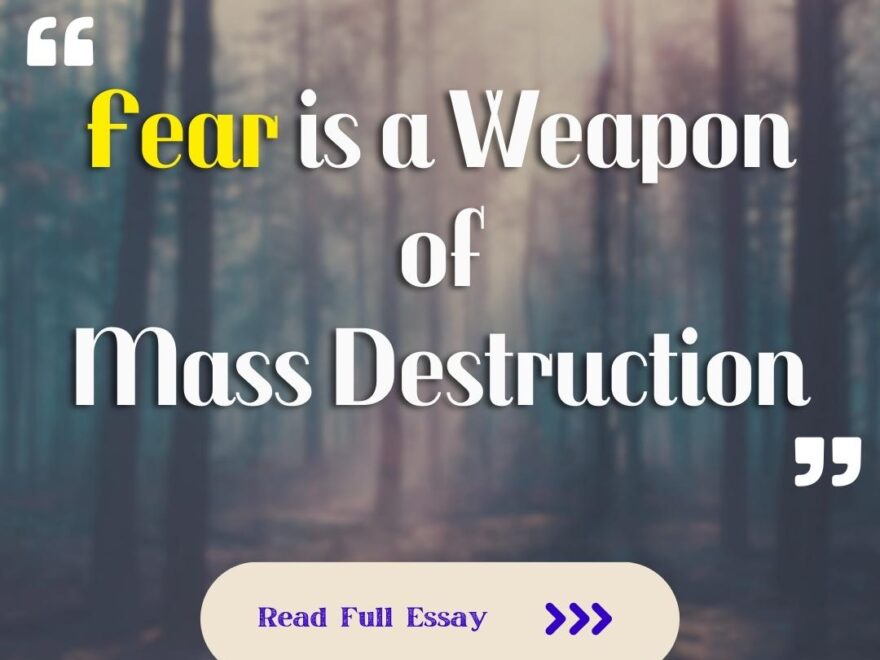 Fear is a Weapon of Mass Destruction, Society, Manipulation of Fear, Division, Power, Unmasking Fear: The Unseen Weapon of Mass Destruction, Best Sociology Optional Coaching, Sociology Optional Syllabus