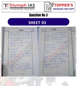 Arnav Mishra Sociology Test Copy UPSC CSE 2022 RANK 56 | Copy 13