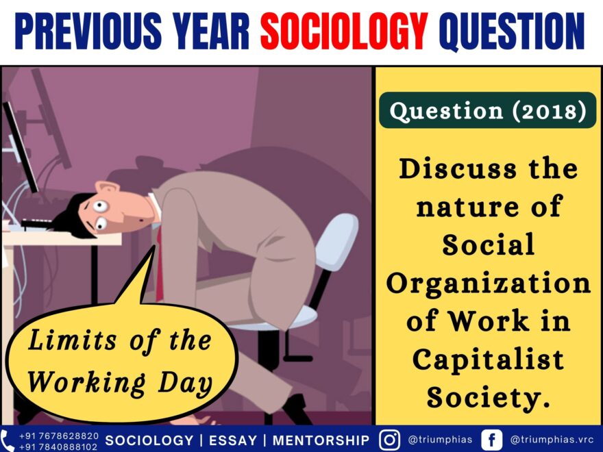 nature of social organization of work in capitalist society, Best Sociology Optional Coaching, Sociology Optional Syllabus