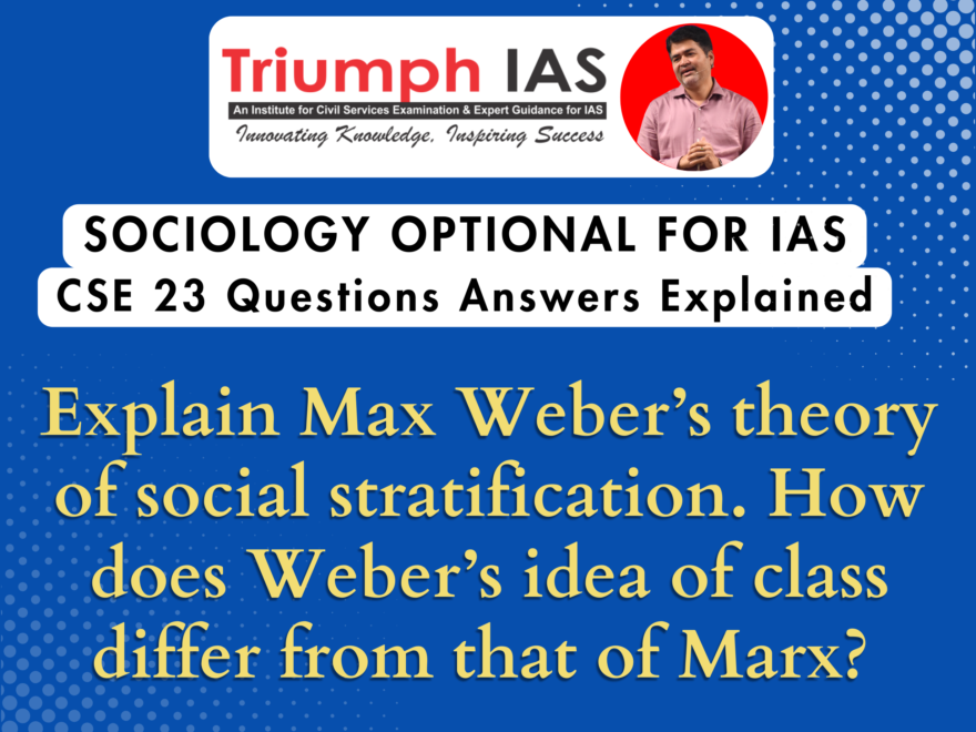 Max Weber’s theory of social stratification