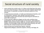 Divisions in Rural Society