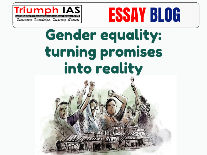 Gender equality: turning promises into reality.