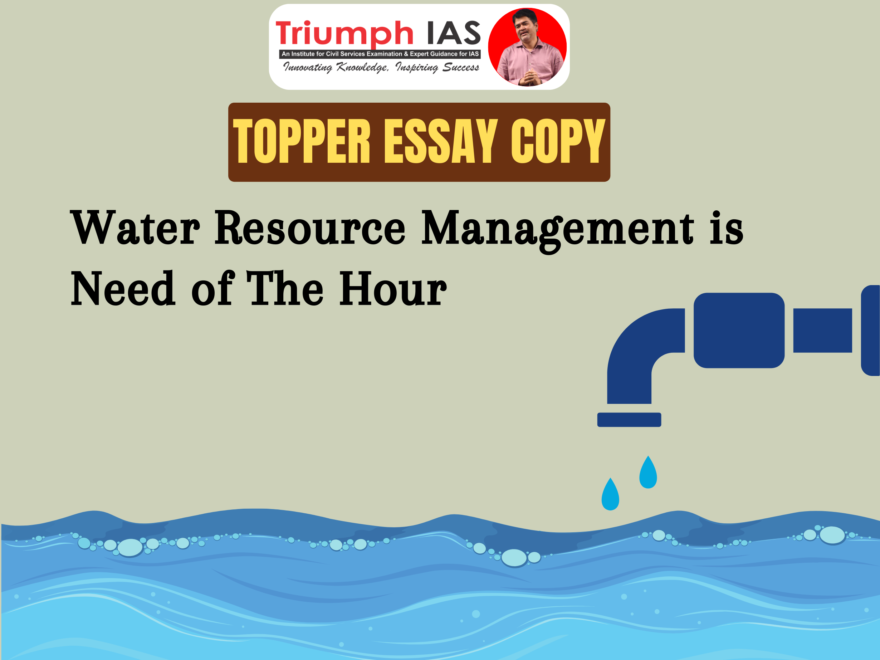 Water resource management is need of the hour