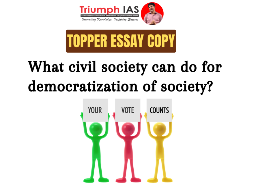 What civil society can do for democratization of society?