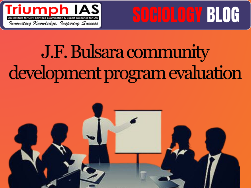 J.F. Bulsara community development program evaluation
