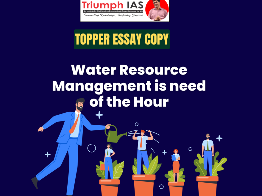 Water resources management is need of the hour