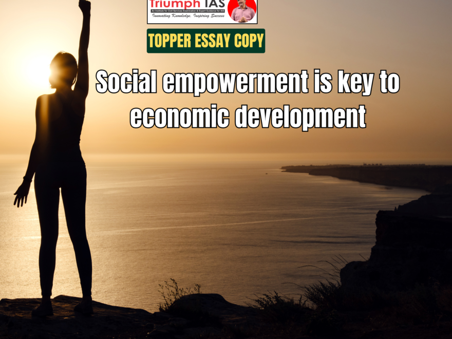 Social empowerment is key to economic development