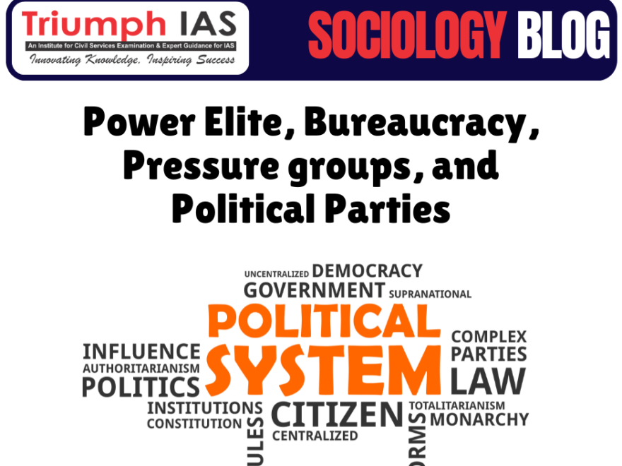 Power Elite, Bureaucracy, Pressure groups, and Political Parties