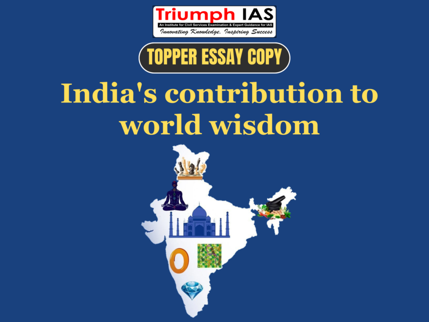 India's contribution to world wisdom