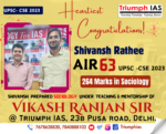 Shivansh Rathee, IAS (AIR-63) A Remarkable Journey to UPSC Success