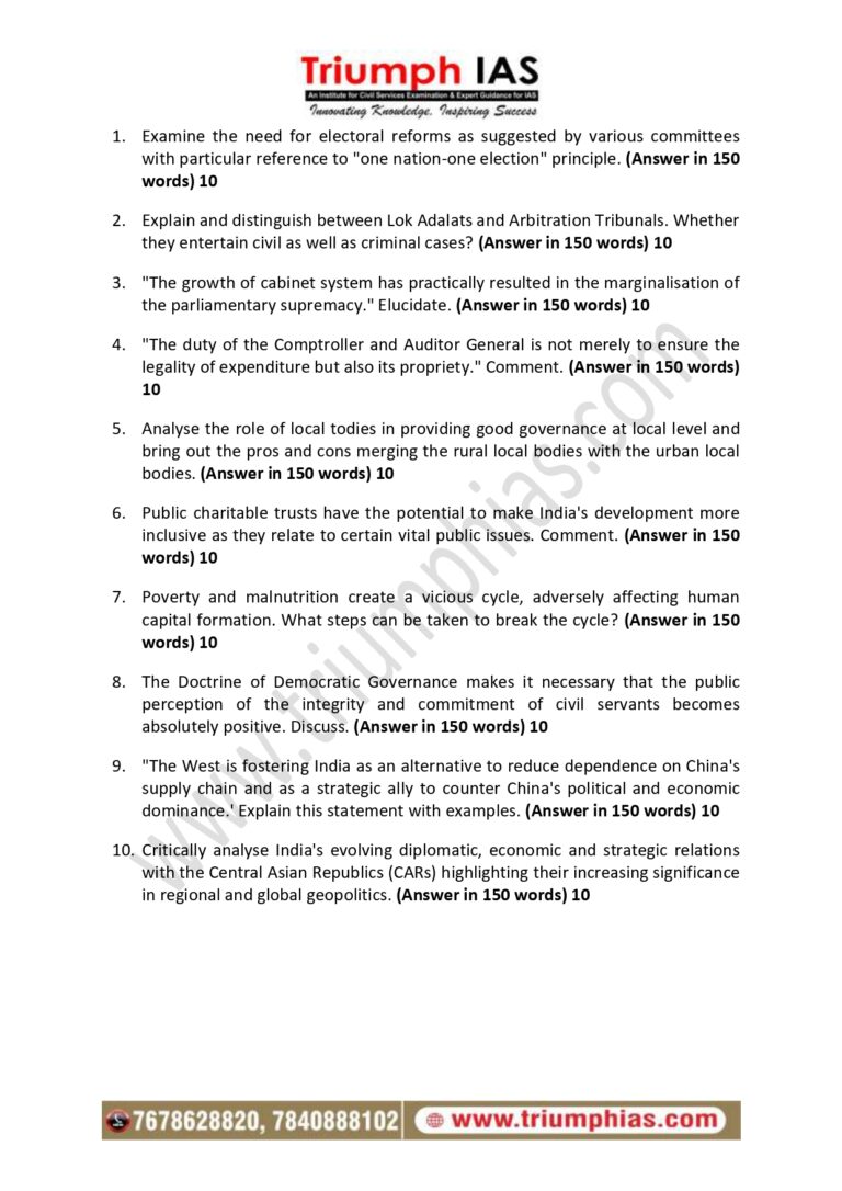 Download General Studies Paper 2 2024 UPSC Mains GS 2 Question Paper ...