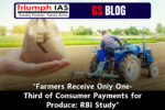 "Farmers Receive Only One-Third of Consumer Payments for Produce: RBI Study"