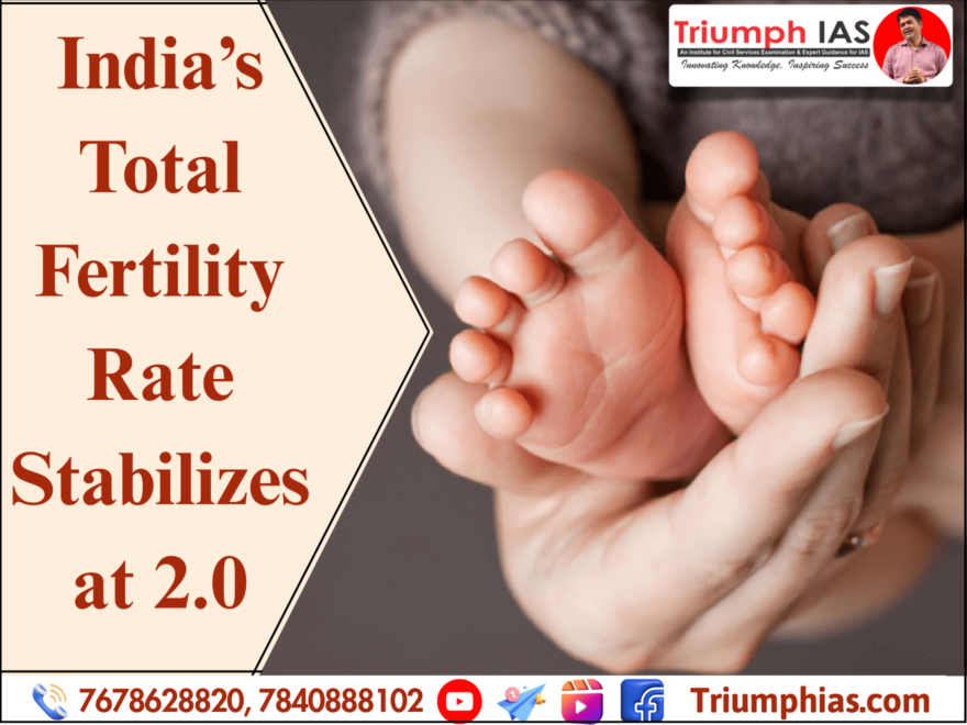 India’s Total Fertility Rate Stabilizes at 2.0