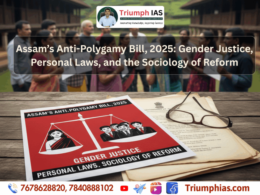 Assam’s Anti-Polygamy Bill, 2025: Gender Justice, Personal Laws, and the Sociology of Reform