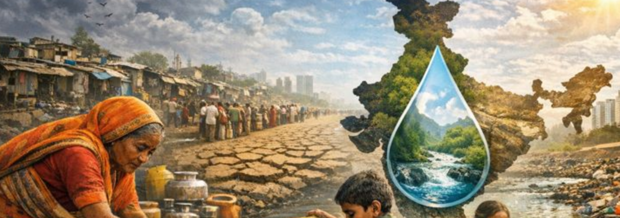 An in-depth sociological analysis of India’s contemporary water crisis, examining potable water as a social right, inequality in access, urban governance failures, and policy challenges.