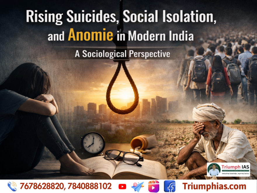 Rising Suicides, Social Isolation, and Anomie in Modern India: A Sociological Perspective