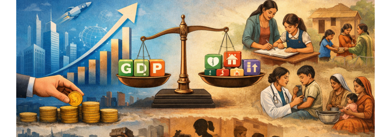 From Ambitious Projections to Real Outcomes: Assessing Growth and Social Development in India’s Policy Vision