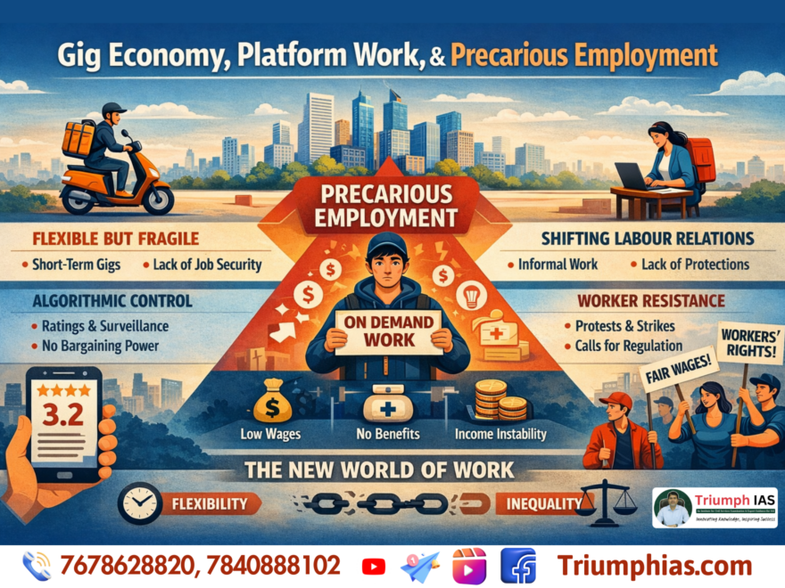 Gig Economy, Platform Work and Precarious Employment – Sociology Perspective for UPSC