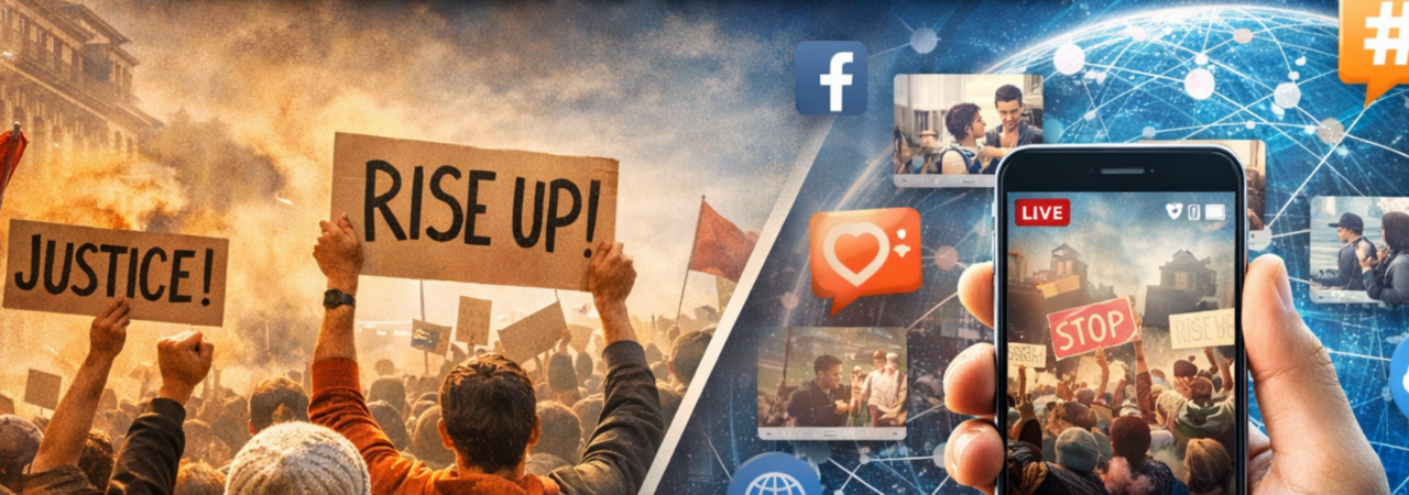 protest politics, sociology optional, UPSC CSE, digital activism, social movements, Castells, Habermas, civil society, online protests