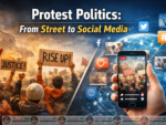 protest politics, sociology optional, UPSC CSE, digital activism, social movements, Castells, Habermas, civil society, online protests