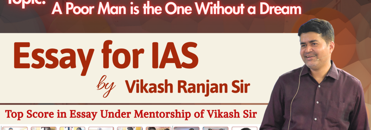 A Poor Man is Not the One Without a Cent; A Poor Man is the One Without a Dream