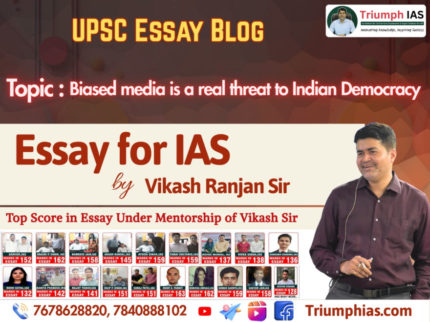 Biased media is a real threat to Indian Democracy