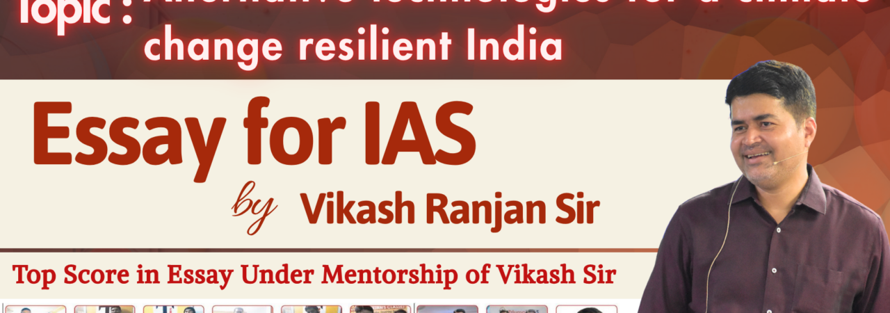 Alternative technologies for a climate change resilient India