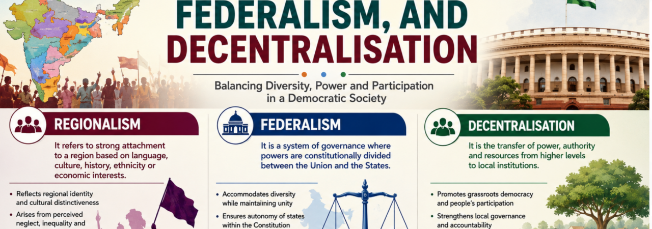 Regionalism, Federalism and Decentralisation in India | Sociology Optional UPSC