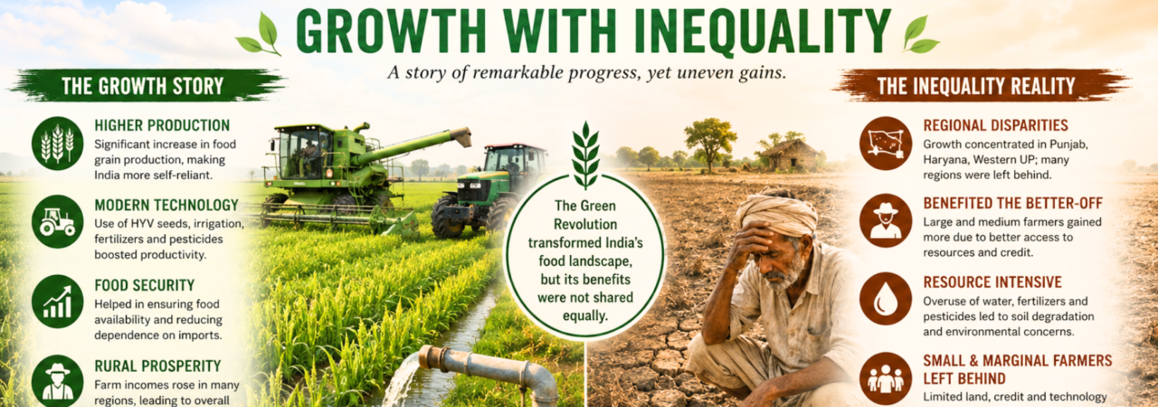 Green Revolution: Growth with Inequality