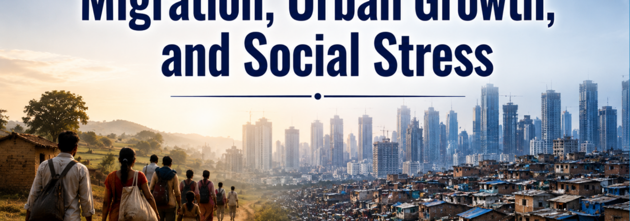 Migration, Urban Growth, and Social Stress | Sociology UPSC Optional Notes & Analysis